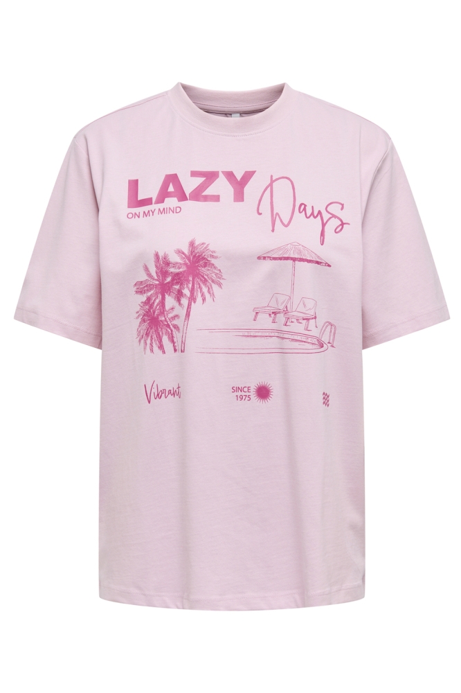 ONLPATRICIA LIFE S/S SUMMER TOP BOX 15346776 ROSEATE SPOONBI/LAZY